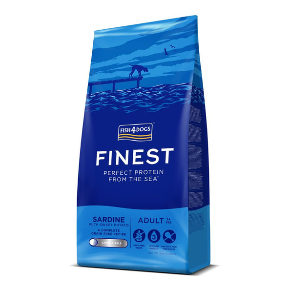 Fish4Dogs Finest Adult granule sardinka s batáty 1+ 6 kg