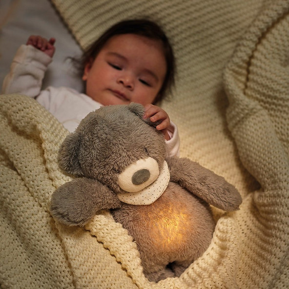 NATTOU Uspávač 4v1 Sleepy Bear Beige hudební se světýlkem 0 m+
