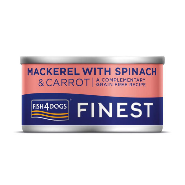 Fish4Dogs Finest konzerva pro psy makrela s mrkví a špenátem 85 g