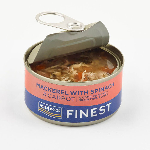 Fish4Dogs Finest konzerva pro psy makrela s mrkví a špenátem 85 g
