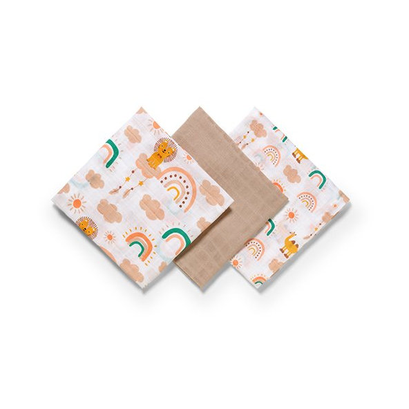 Babyono mušelínové pleny Super Soft starorůžová 3 ks