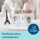 Canpol Babies Bonjour Paris široká kojenecká láhev růžová 240 ml