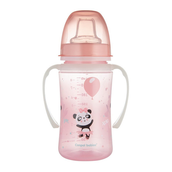 Canpol Babies Exotic Animals tréninkový hrneček růžový 240 ml