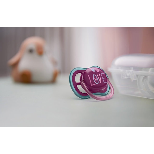 Philips AVENT dudlík Ultra Air 18 m+ dívčí slon 2 ks
