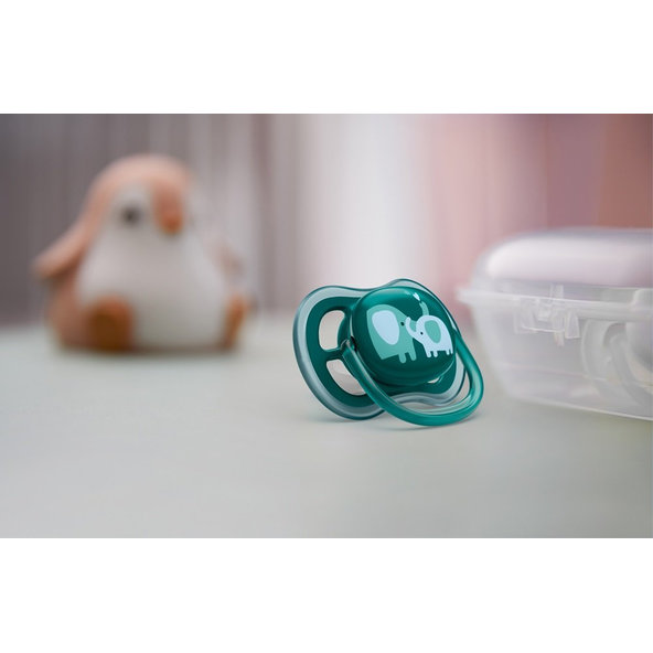 Philips AVENT dudlík Ultra Air 18 m+ chlapecký slon 2 ks