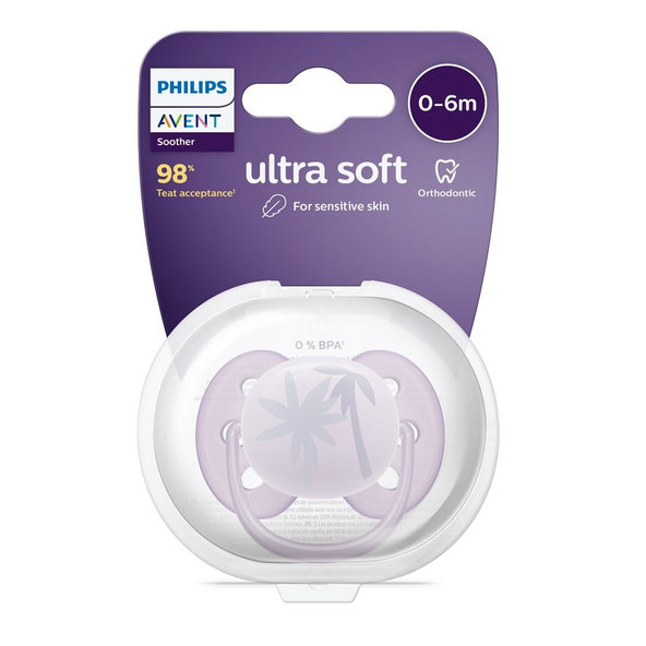 Philips AVENT dudlík Ultra Soft Premium 0–6 m fialový 1 ks