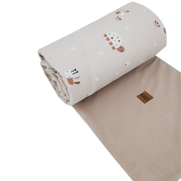 EKO Chránič do postýlky Velvet Bees Beige 360 x 35 cm