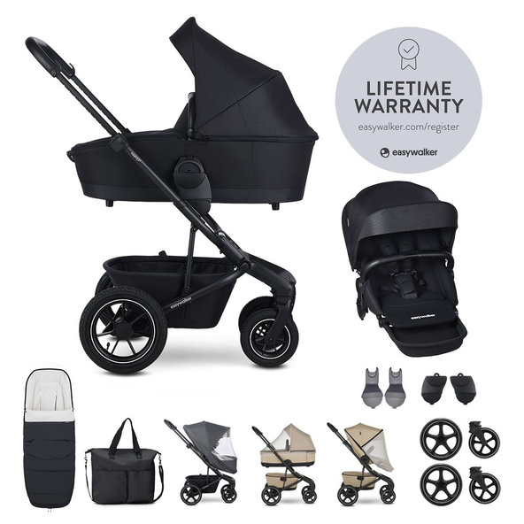 Easywalker kočík Harvey 5 Air Midnight Black XXL set