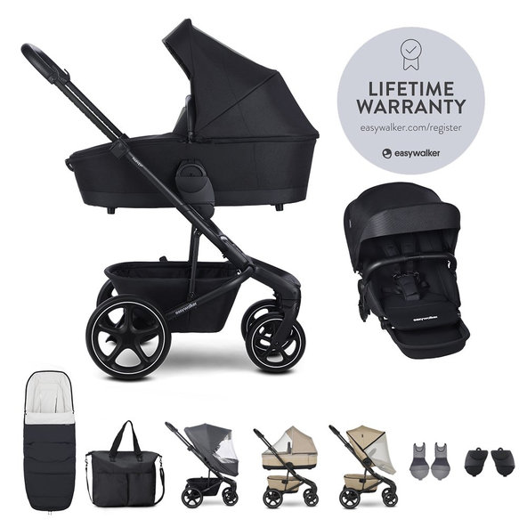 Easywalker kočík Harvey 5 Midnight Black XXL set