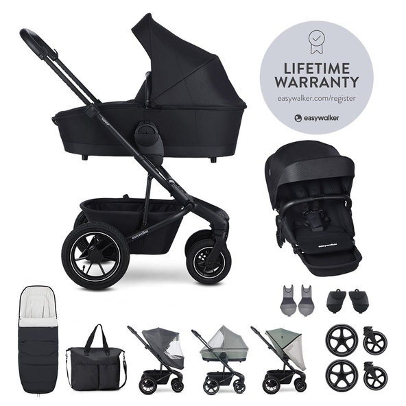 Easywalker kočík Harvey 5 Air Midnight Black XXL set