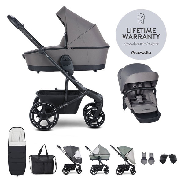 Easywalker kočík Harvey 5 Pebble Grey XXL set