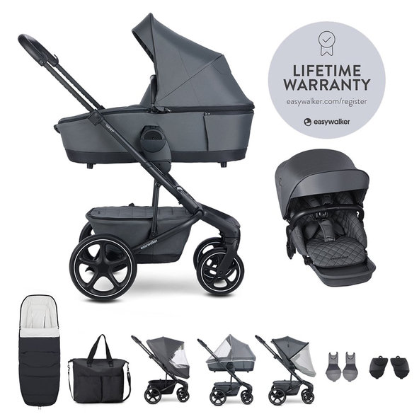 Easywalker kočík Harvey 5 Premium Mineral Grey XXL set