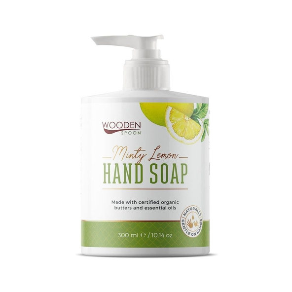 Wooden Spoon tekuté mýdlo máta a citron 300 ml