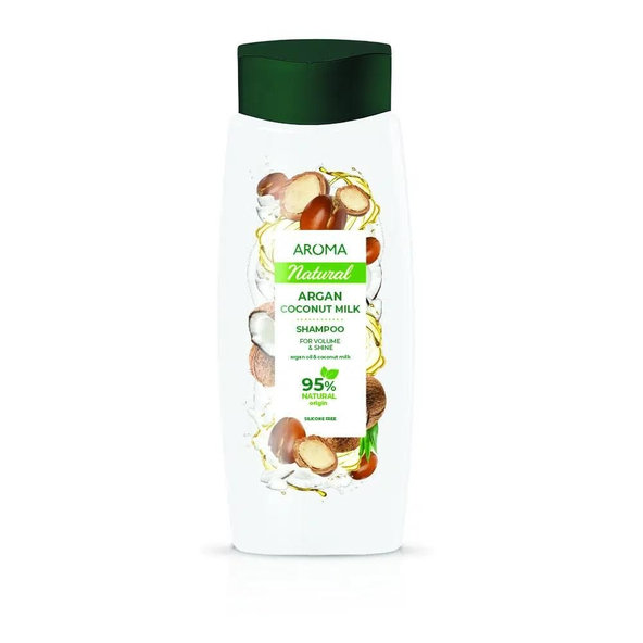 Aroma Argan & Coconut Milk šampon pro objem a lesk 400 ml