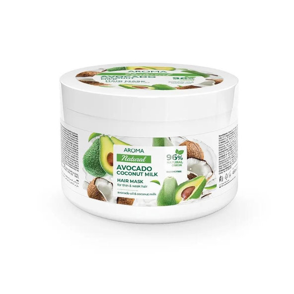 Aroma Avocado & Coconut Milk maska na jemné a slabé vlasy 450 ml