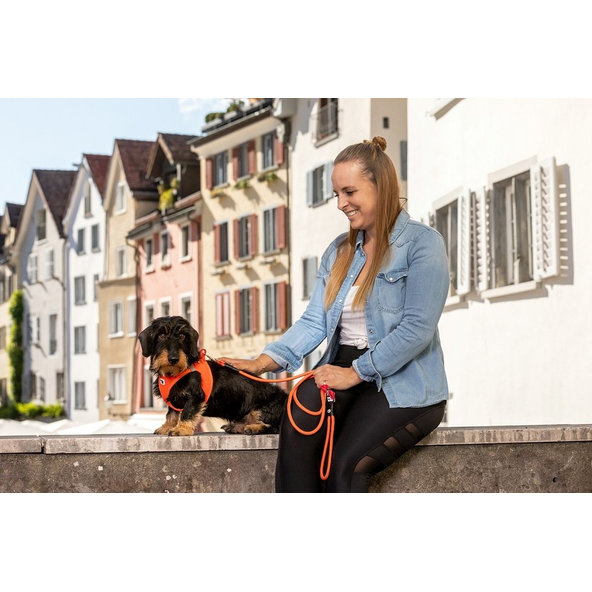 Curli postroj pro psy se sponou Air-Mesh Sun Orange 2XS 2-4 kg