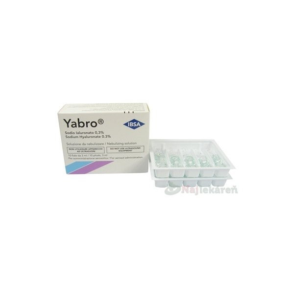 Yabro roztok s kyselinou hyaluronovou 0,3 % 10 × 3 ml