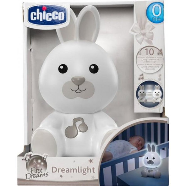 Chicco hudební noční světlo Zajíček neutral 0 m+