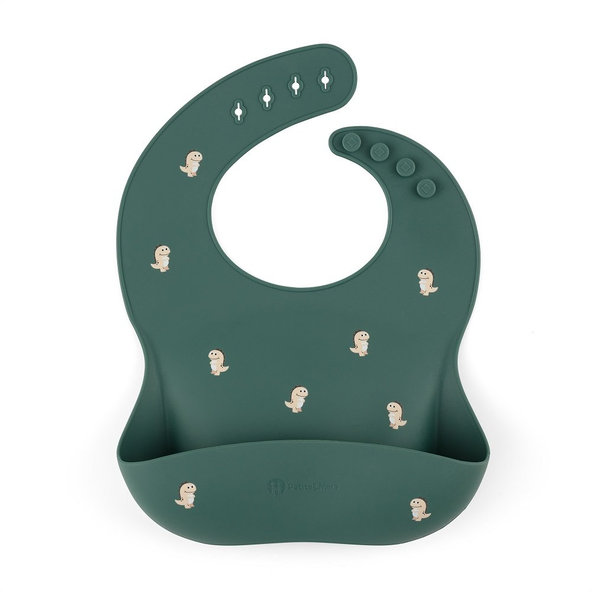 PETITE&MARS silikonový bryndák Sam TAKE&MATCH Green Dinos 6 m+