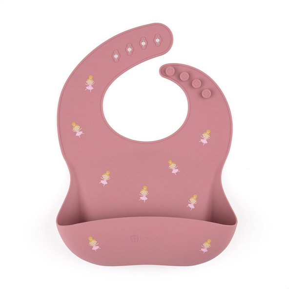 PETITE&MARS silikonový bryndák Sam TAKE&MATCH Rose Princesses 6 m+