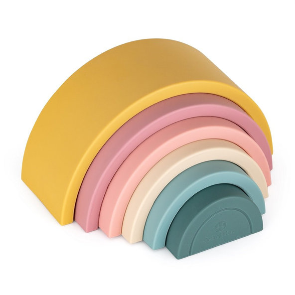 PETITE&MARS skládací hračka TAKE&MATCH Rainbow Intense Ochre 12 m+