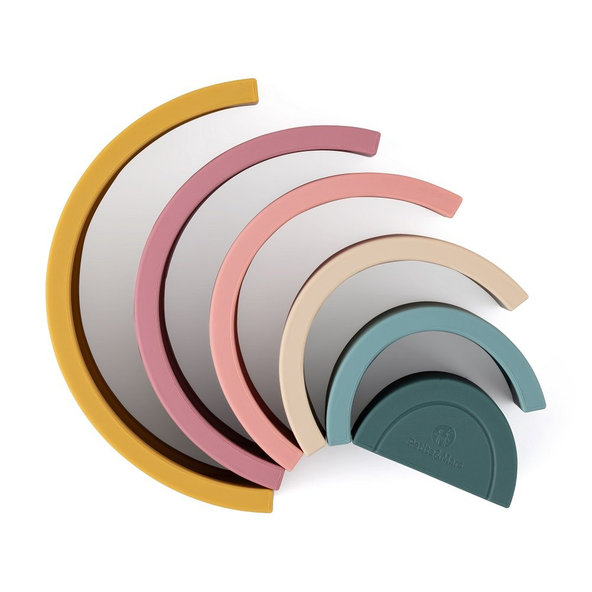 PETITE&MARS skládací hračka TAKE&MATCH Rainbow Intense Ochre 12 m+