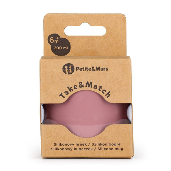 PETITE&MARS silikonový hrnek TAKE&MATCH Dusty Rose 6 m+