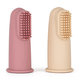 PETITE&MARS silikonové kartáčky na prst TAKE&MATCH Rose Sand 0 m+ 2 ks