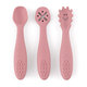 PETITE&MARS silikonové lžičky TAKE&MATCH Dusty Rose 6 m+ 3 ks