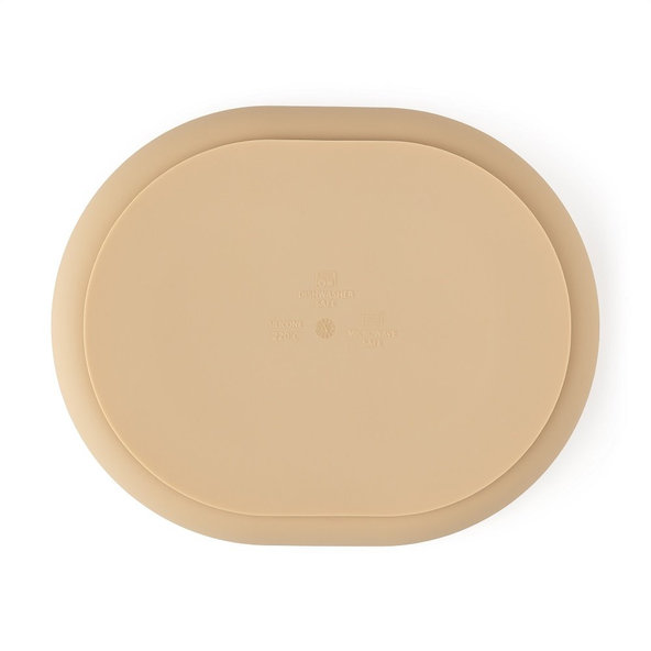 PETITE&MARS dělený oválný silikonový talíř TAKE&MATCH Desert Sand 6 m+