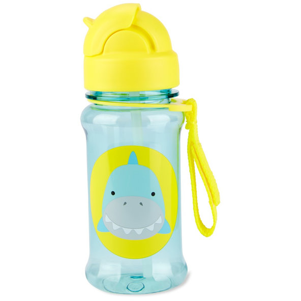 SKIP HOP Zoo láhev s brčkem tritan Žralok 12 m+ 355 ml