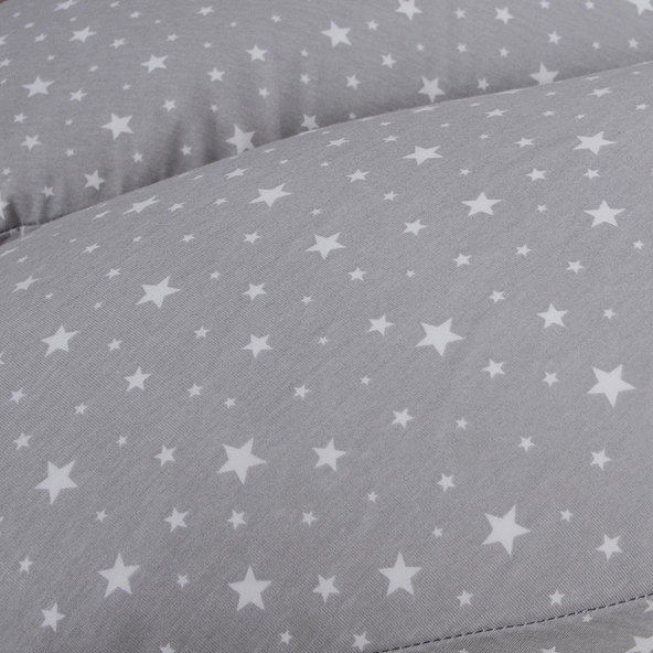 CEBA Kojicí polštář HUGGY 150x60x37 cm Basic Grey Stars