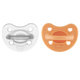 Chicco Physio Luxe dudlík oranžová/šedá 6–16 m 2 ks