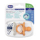 Chicco Physio Luxe dudlík oranžová/šedá 6–16 m 2 ks