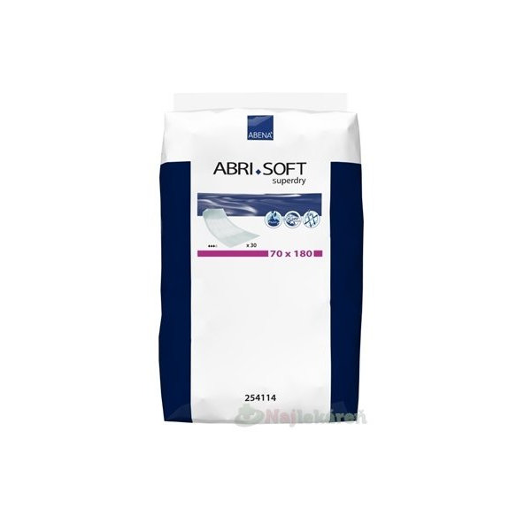 Abena Abri-Soft Superdry zastýlací podložka 70x180 cm 2000 ml 30 ks