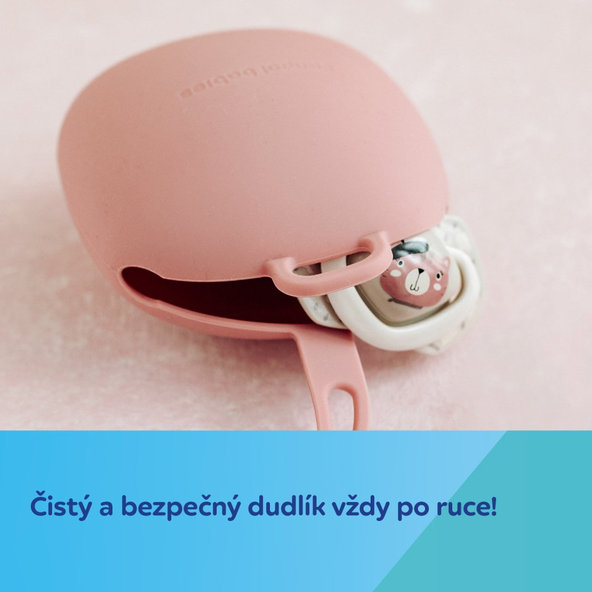 Canpol Babies silikonový obal na dudlík růžový