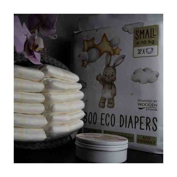 Wooden Spoon Woopies dětské EKO plenky Small 6–10 kg 32 ks