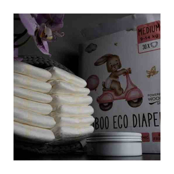 Wooden Spoon Woopies dětské EKO plenky Medium 9–14 kg 30 ks