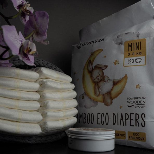 Wooden Spoon Woopies EKO plienky Mini 3–8 kg 3×36 ks