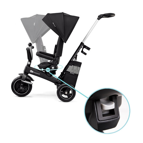 Kinderkraft Select trojkolka Easytwist Black Premium
