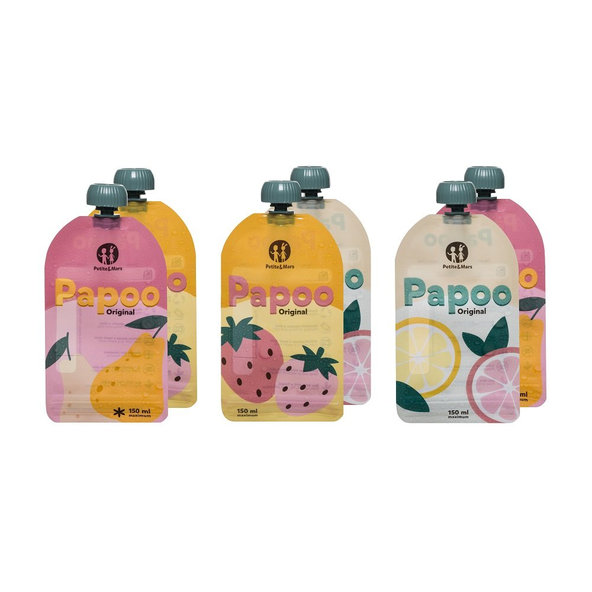 PETITE&MARS kapsička na jídlo Papoo Original 6 ks