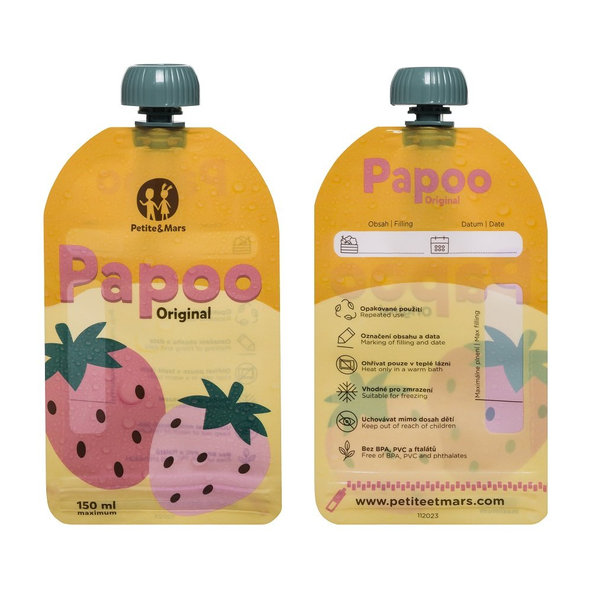 PETITE&MARS kapsička na jídlo Papoo Original 6 ks