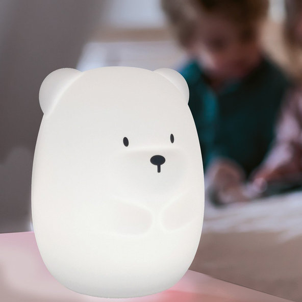 NATTOU Světýlko noční silikonové medvídek velké 16 cm