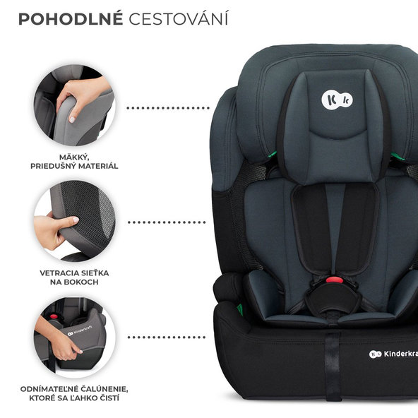 Kinderkraft autosedačka Comfort Up i-Size 76–150 cm Black