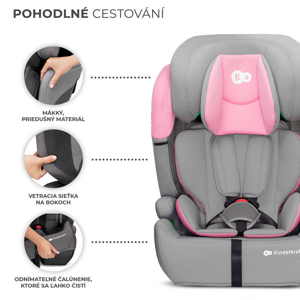 Kinderkraft autosedačka Comfort Up i-Size 76–150 cm Pink