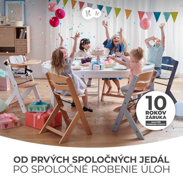 Kinderkraft jídelní židlička Enock Grey