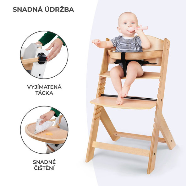 Kinderkraft jídelní židlička Enock Grey
