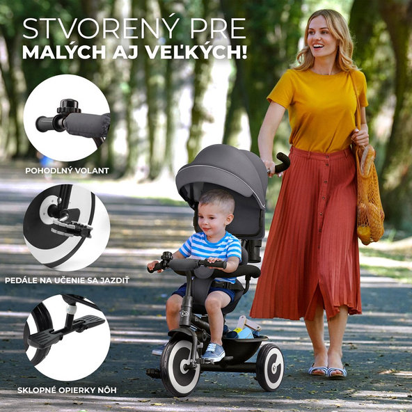 Kinderkraft trojkolka Aston Rose Pink