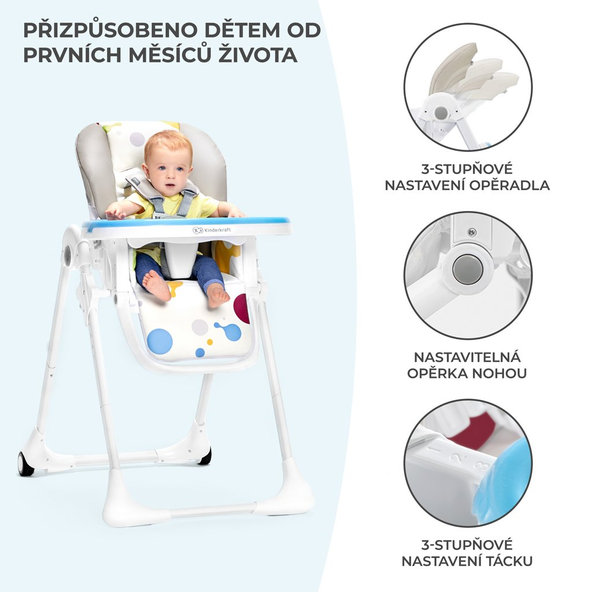 Kinderkraft jídelní židlička Yummy Multi