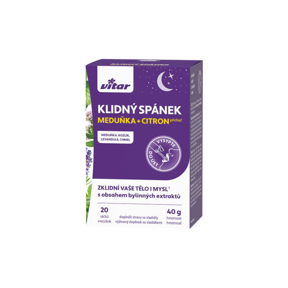 Vitar Klidný spánek meduňka citronová 20 sáčků